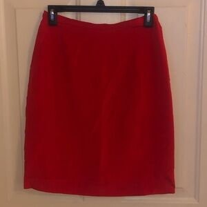 Woman’s Size 6 Hugo Buscati Silk Red Skirt